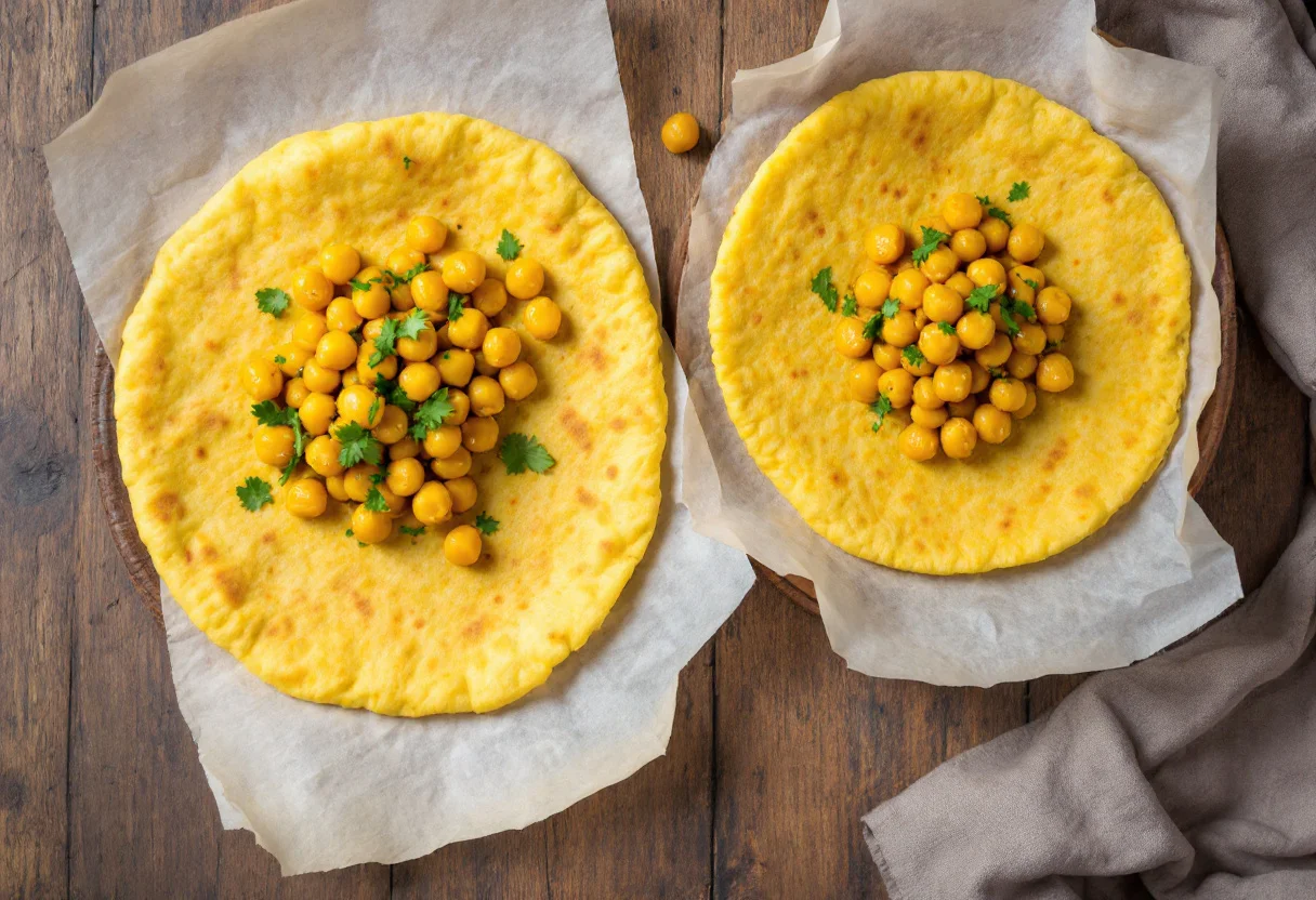 A photo of Doubles, a legumes dish from Trinidad and Tobago