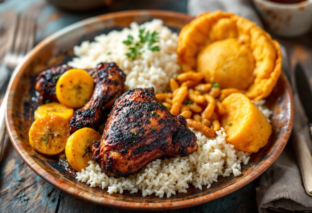 A photo of Jerk Chicken, a meat dish from Jamaica