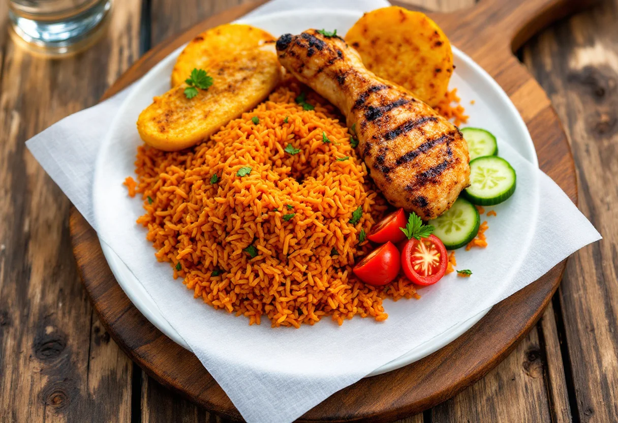A photo of Jollof Rice, a rice dish from Nigeria
