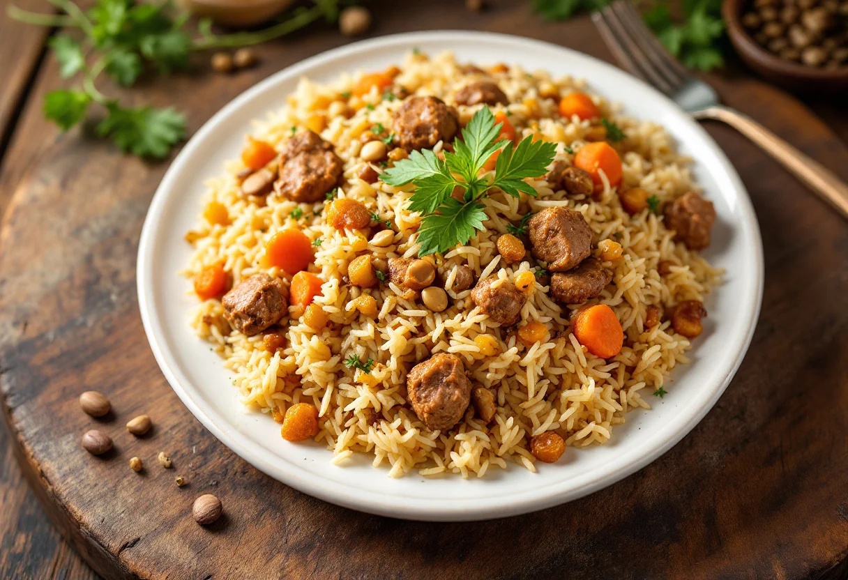 A photo of Kabuli Pulao, a rice dish from Afghanistan
