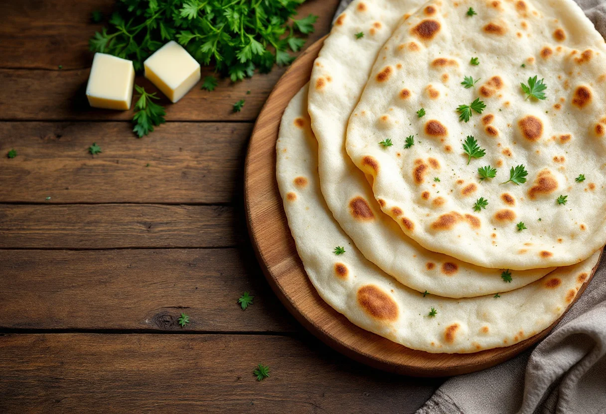 A photo of Lavash, a dough dish from Armenia