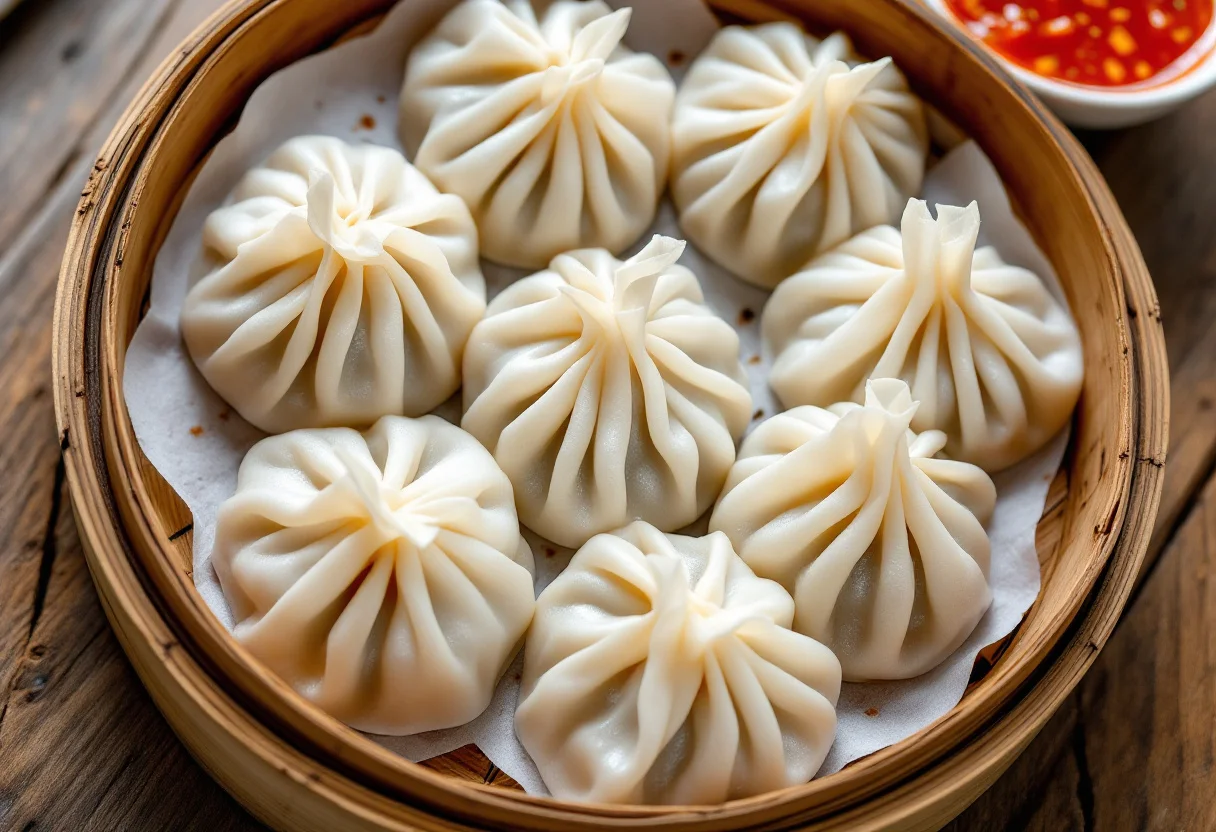 A photo of Momo, a dough dish from Nepal