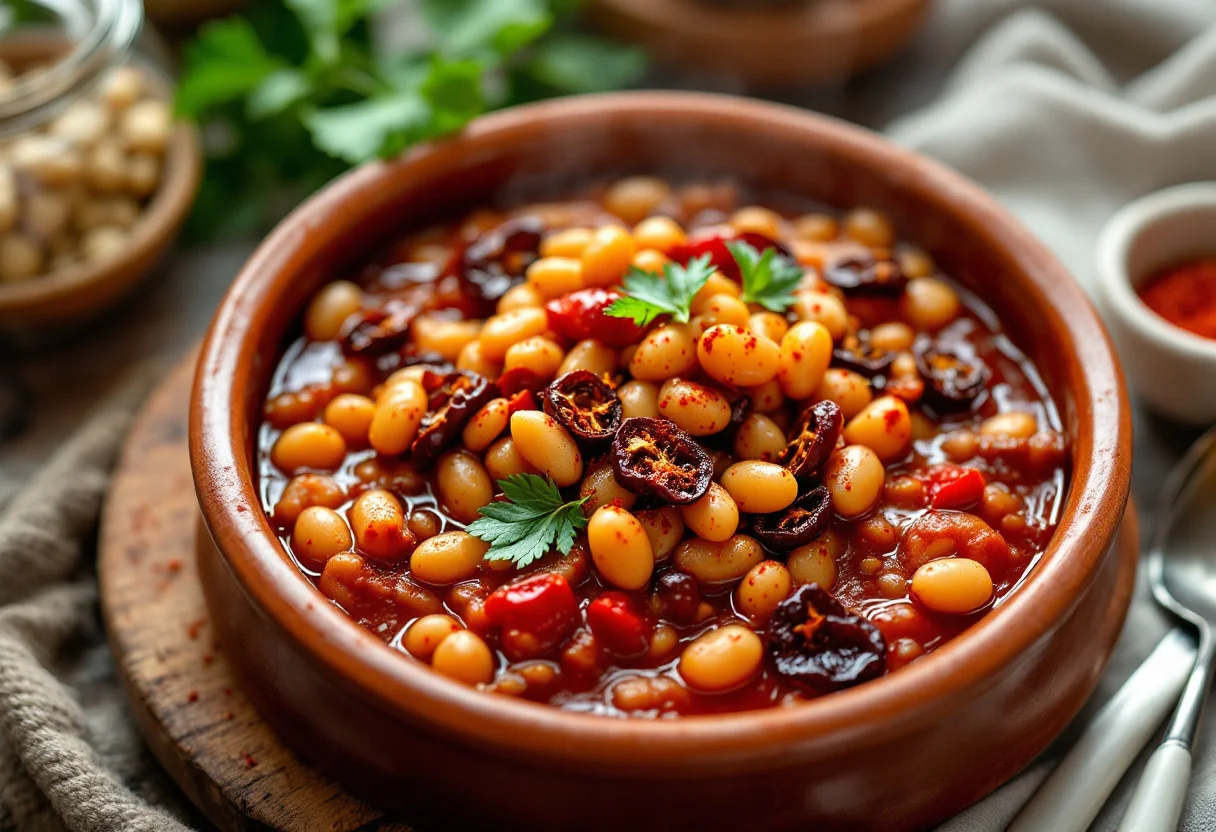 A photo of Tavče Gravče, a legumes dish from North Macedonia